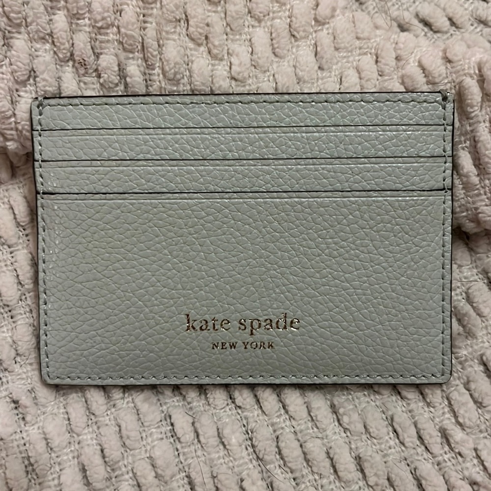Mint Green Kate Spade Darcy Leather Card Holder